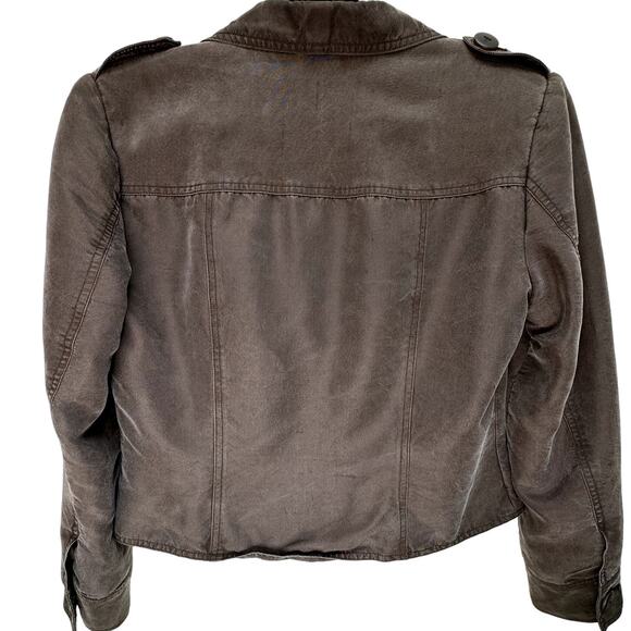 Adrianna Papell 100% Silk Collared Short Jacket Y2K Boxy Jacket Size 10 - Picture 4 of 4